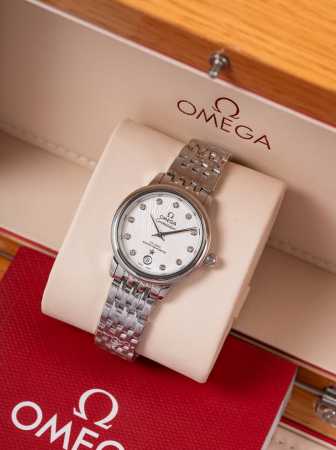 Omega De Ville Quartz watch from Taiwan, with red gift bag packaging. Women's wa - Click Image to Close