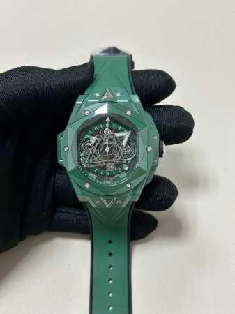 Hublot Big Bang Series Tattoo II 45mm Green Ceramic Quick-Release Watch Strap DD - Click Image to Close