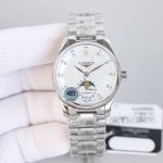 The new Longines Master Collection women's watch in white gold, V9, features a