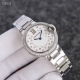 White Steel, Electroplated + 20 Diamond Bezel + 40 Cartier Dimensions: 28Mm, 33M