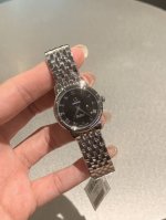 Elegant And Understated Omega Black Silver Butterfly Flying Steady Versatile Cla
