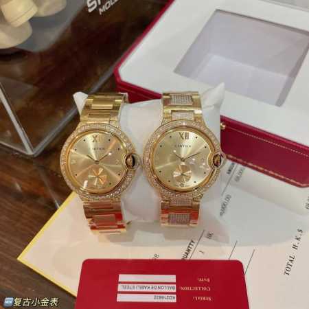 Cartier Ballon Bleu New Women's Watch Series! Luxury Edition Single Row Diamonds - Click Image to Close