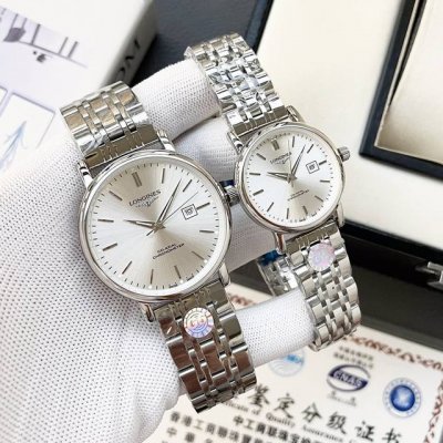 Gold Case + 20Mm Steel Bracelet + 20Mm Longines - Longines Premium Couple's Watc