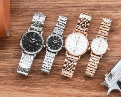 White case, gold case + 20 steel strap + 20 Longines-Longines boutique couple w