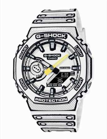 casio Casio Ga-2100Mng New Watch With Comic Hand-Painted Style Casio Two-Dime - Click Image to Close