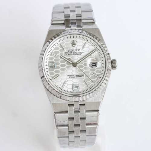 White gold Rolex Land-Dweller, V2 Racing Edition 40mm, built-in 9015 modified in