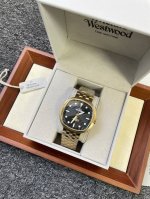 Vivienne Westwood Men's Watch is Here! Vivienne Westwood Black Dial Gold Watch