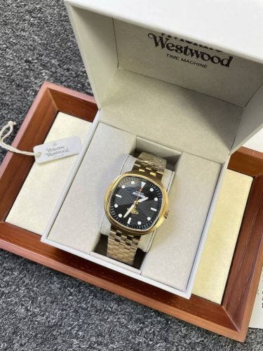 Vivienne Westwood Men's Watch is Here! Vivienne Westwood Black Dial Gold Watch