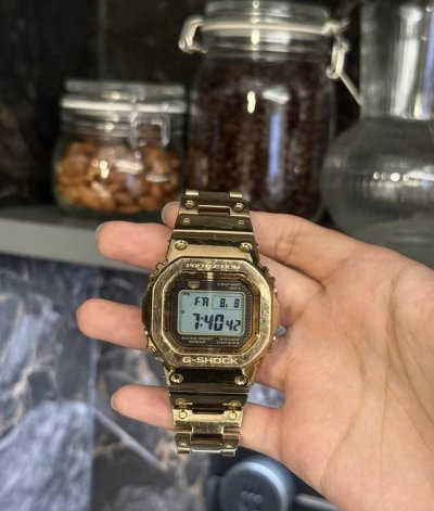Shipping photos, finally shipped! Little gold brick, the gold Gmw-B5000D-1Jfb50