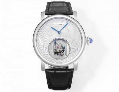 V2 Cartier 1. The tourbillon is electroplated white, matching the original DDD.