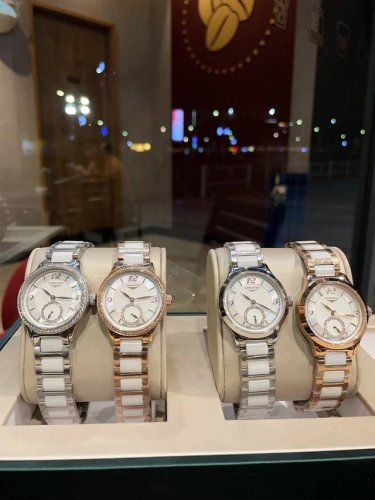 Ceramic gold + 20 diamonds 30 Longines ladies watch imported quartz movement 31