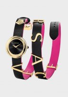 New Versace women's watch, genuine leather strap with Versace logo, adjustable