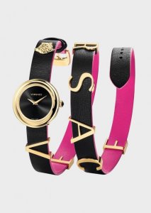 New Versace women's watch, genuine leather strap with Versace logo, adjustable