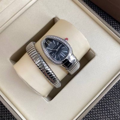 Bulgari Classic Snake Watch, Size 35Mm, Exquisite Workmanship, Interchangeable W