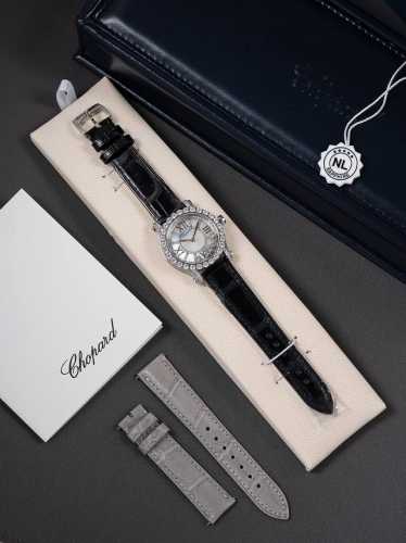 Real Shots - Hot Sale! Chopard Happy Diamonds Mechanical Alligator Leather Versi