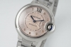 Af - New Exquisitely Engraved Cartier 33mm Quartz Ballon Bleu Series Watch DDD.