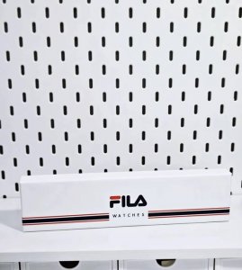 Fila genuine watch, quartz movement, silicone strap, black dial, unisex, trendy