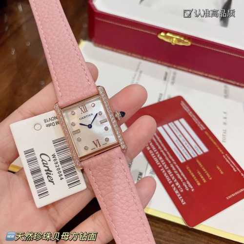 Actual shot of the New Cartier Tank Solo square watch. The new design defeats th