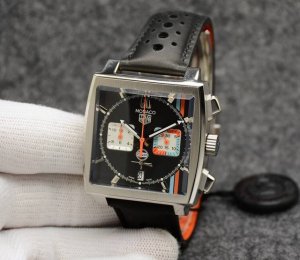 TAG Heuer's new men's quartz watch features a stainless steel case, a high-hardn