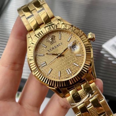 Original New Versace Ve3K Series Quartz Men's Watch, Sapphire Crystal Glass, Ver