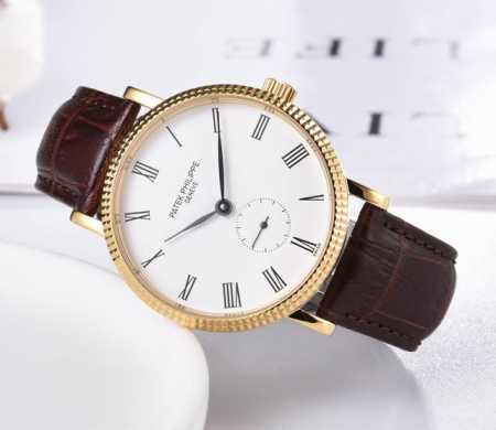 Gold + 20 Patek Philippe Pp Men's Mechanical Watch With 2813 Two-Hand Semi-Autom - Click Image to Close