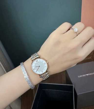Emporio Armani Armani Starry Sky Diamond Watch Quartz Movement Stainless Steel S - Click Image to Close