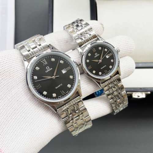 Gold Case + 20 Steel Band + 20 Omega - Omega's Latest Elegant Couple's Quartz Wa