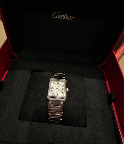 Cartier Tank Must! Limited-Time Gift Of Imported Alligator-Textured Calfskin Str