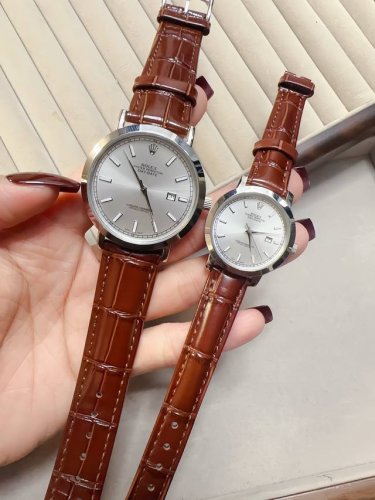 Latest Platinum Rolex Couple's Watch, Original Imported Quartz Movement, 316L St