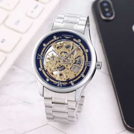 Stainless Steel Strap With Butterfly Buckle, White: , Gold: , Longines, Fully Au - Click Image to Close