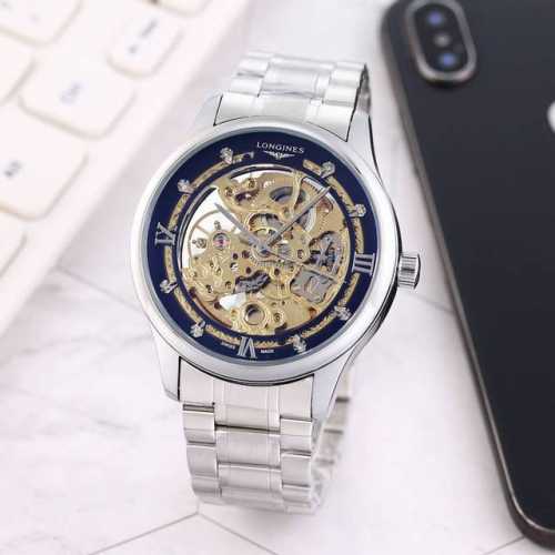Stainless Steel Strap With Butterfly Buckle, White: , Gold: , Longines, Fully Au