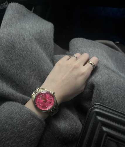 I'm swooning over the Vivienne Westwood watch! This dragon fruit color is so bea