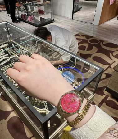 The Vivienne Westwood Dragon Fruit Pink Gold watch is so beautiful in person! [ - Click Image to Close