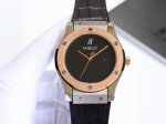 Gold and Black+20 The Hublot Classic Fusion Series 316 stainless steel case is f
