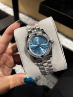Rolex Datejust Series Classic Women's Solid Steel Strap - Original Press Buckle