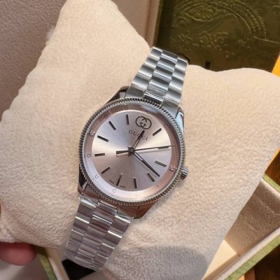 Explore the 2025 Early Spring Gucci G-Timeless Quartz Collection. The watch has