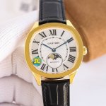 Cartier Drive De Cartier series watch. With an elegant and solemn pillow-shaped