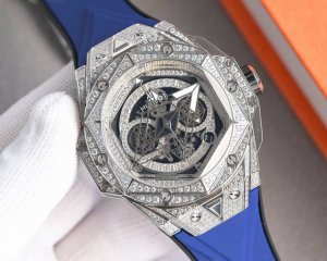 Unified Price: Hublot's new Big Bang Sang Bleu II "Tattoo" watch, featuring a fu