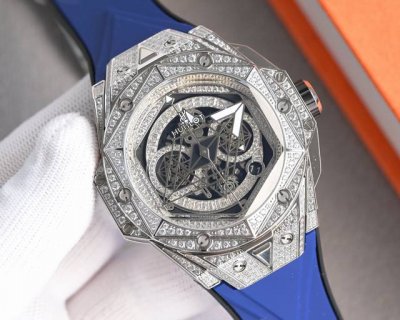 Unified Price: Hublot's new Big Bang Sang Bleu II "Tattoo" watch, featuring a fu