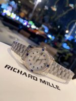 White Diamond & Gold Diamond Rolex Datejust Classic Women's Solid Movement Five