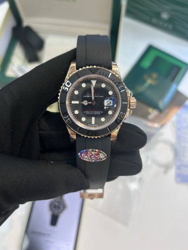 Exclusive real photos Rolex Yacht-Master series rose gold fully automatic moveme
