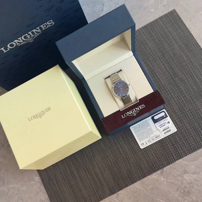 With Warranty Card, Blue Roman Numeral Dial! Ultra-Thin Longines Elegance Series