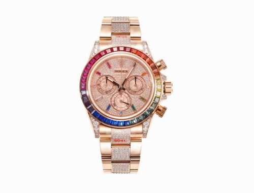 Ms Factory Soaring Over the Rainbow Peak---Rolex Rainbow Bezel Daytona Platinum