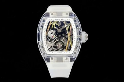 Richard Mille Panda Eating Golden Bamboo Crystal Rm26-01 Tourbillon Watch. The L