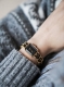 Chanel's sugar cube watch is so perfect for her! The black and gold color schem