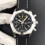 Breitling Avenger Chronograph 43 The stainless steel case is matte brushed, mak