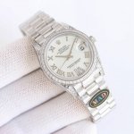Sj's Malachite 2340 Madparis Rolex Rv1 Datejust 31mm with Dazzling Colored Diamo