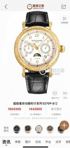 Patek Philippe's complex function series - pure hand-carved watches - stunning