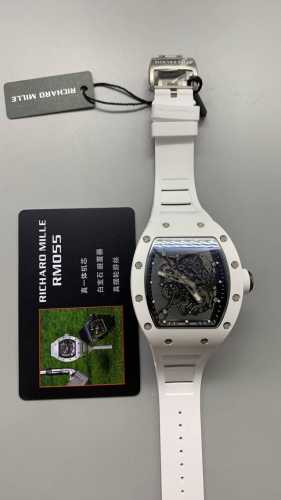 Rm055 white ceramic titanium coated case Vaucher movement custom version high pr