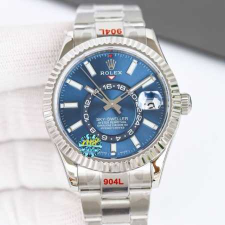 White case, gold case H8 Rolex Sky-Dweller! Case size 42mm, stable, reliable, an - Click Image to Close